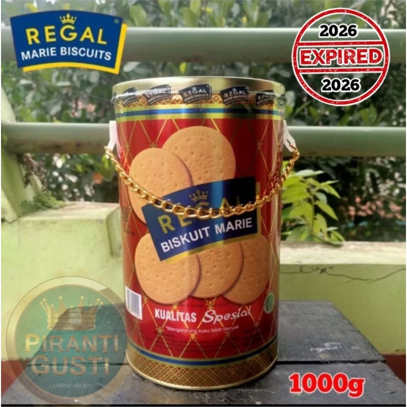 

Biskuit Marie Regal kemasan kaleng rantai 1000 gram