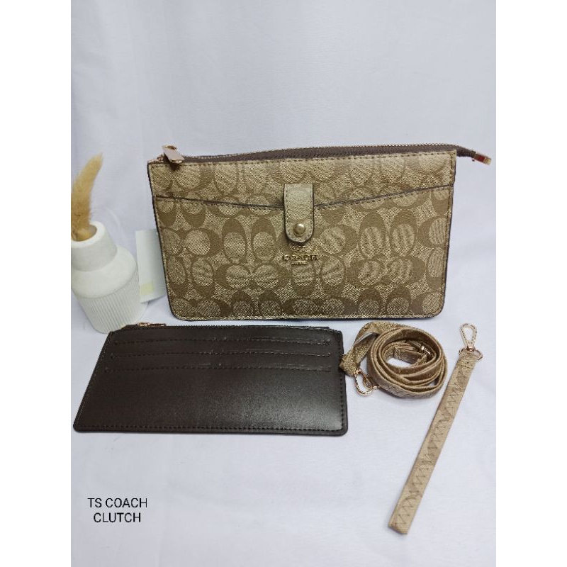 TAS WANITA/ tas fashionable/ tas premium cewek/ tas crossbody slempang hand bag/TS COACH CLUTCH
