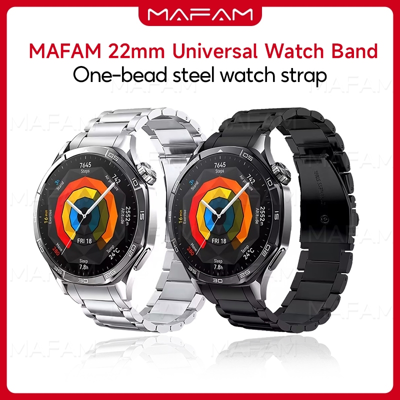 MAFAM 22MM Strap Tali Jam Tangan Stainless Steel Metal GT5 46mm strap / GT4 Huawei Watch steel Strap