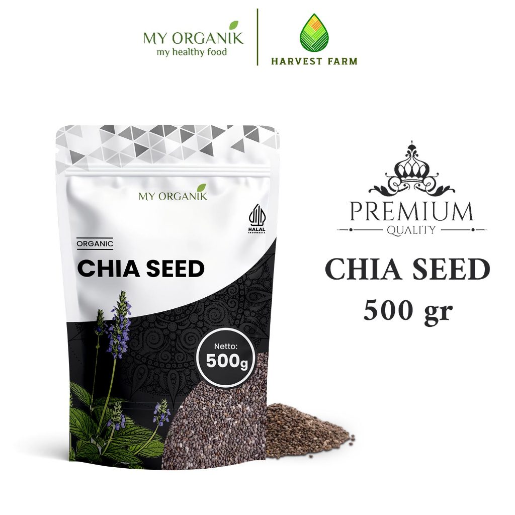 

My Organik Biji Chia Seed Organik Premium Original Black Chased 500gr