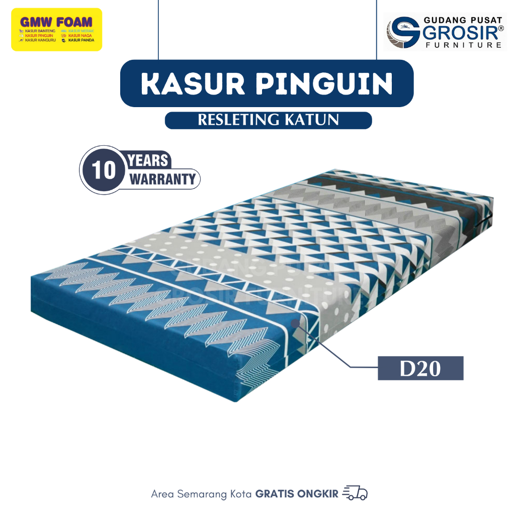 GMW Foam - Kasur Busa - Pinguin - Resleting Katun