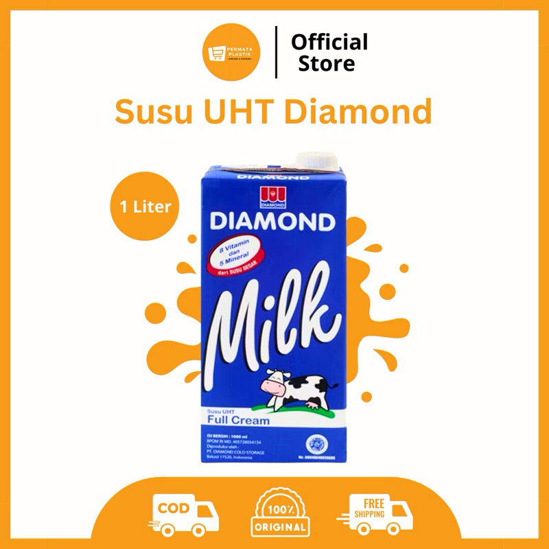 

[Khusus Instant] Susu UHT Full Cream Diamond 1 Liter
