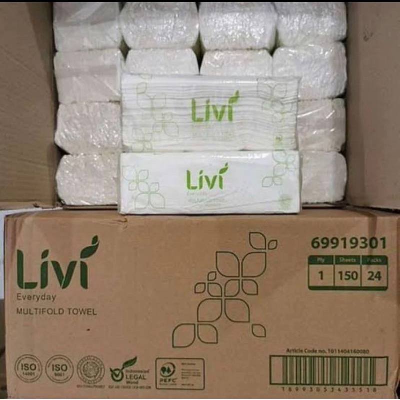Livi everyday Multifold Towel / Tissue Livi Smart Multifold isi 24pcs