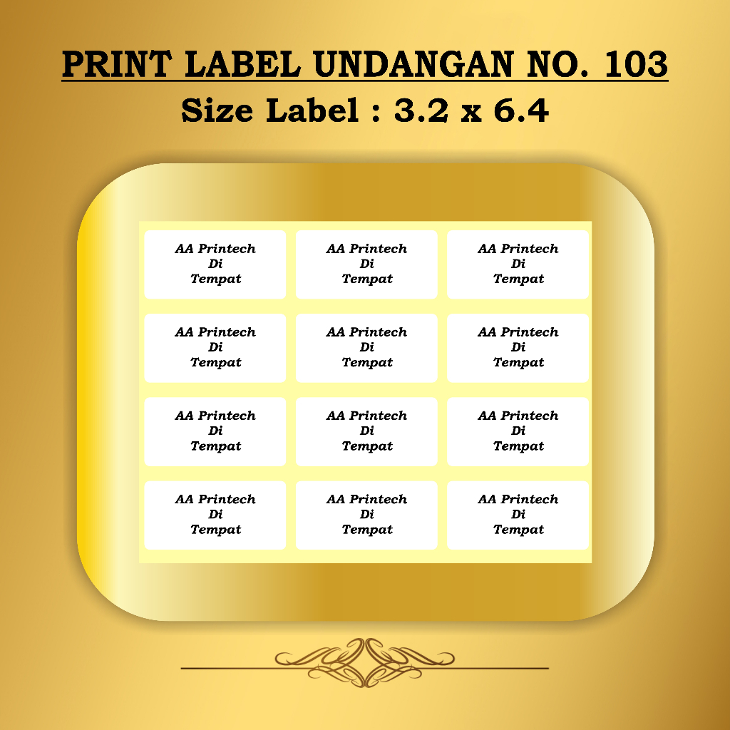 

LABEL PRINT AA 103 ISI 120PCS