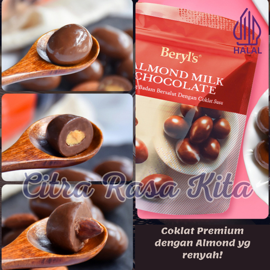 

QH Beryls Almond Raisin Milk Chocolate & Dark Chocolate/Coklat Beryls Bersalut Almond dan Kismis