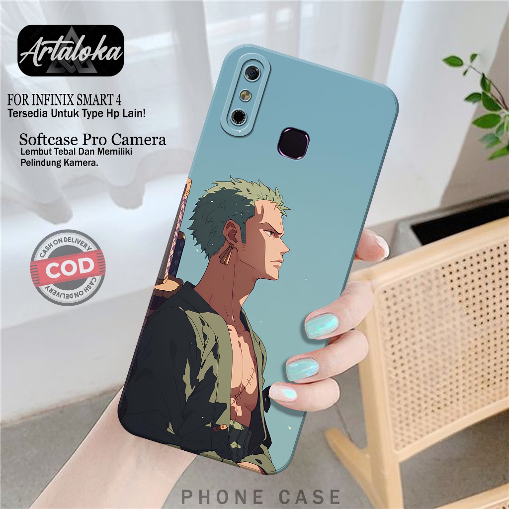 Case Hp Infinix Smart 4 Fashion Case Anime Softcase Infinix Smart 4 Silikon TPU Pro Camera Casing In