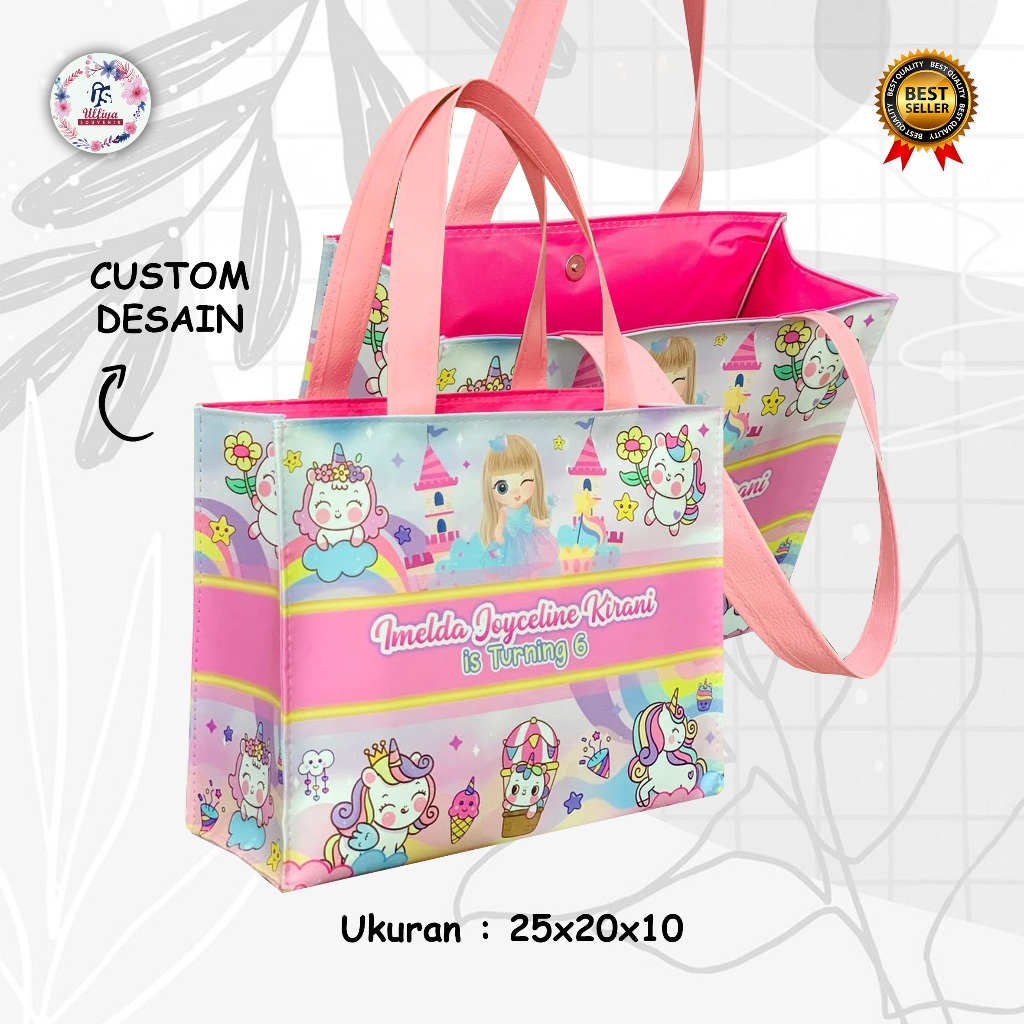 

PREMIUM MODEL HAILEY BAG Tas Ultah Murah Di Bawah 25 Ribuan Tema Unicorn dan Mermaid dan Bisa Custom Tema Cewek Cowok, Foto, Nama