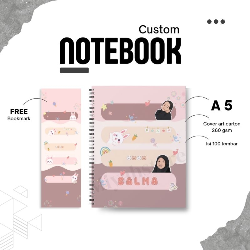 

Custom Notebook A5 murah | Buku Diary | Buku catatan | Buku tulis