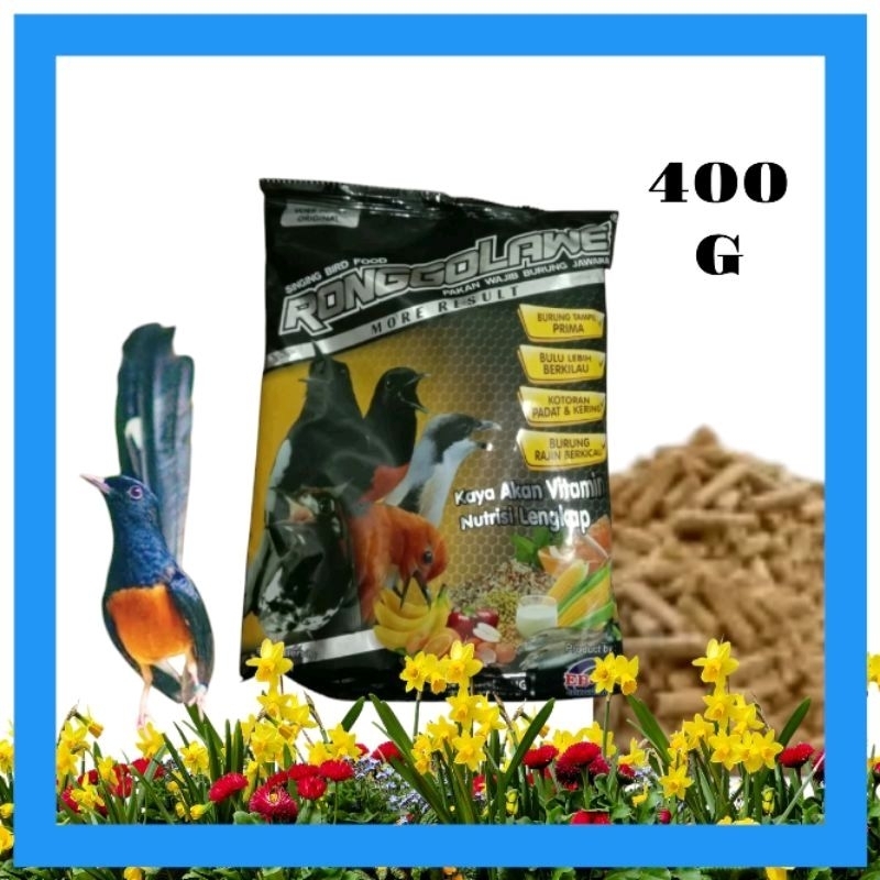 PAKAN BURUNG MURAI KACER  EBOD RONGGOLAWE MAKANAN BURUNG 400 gram
