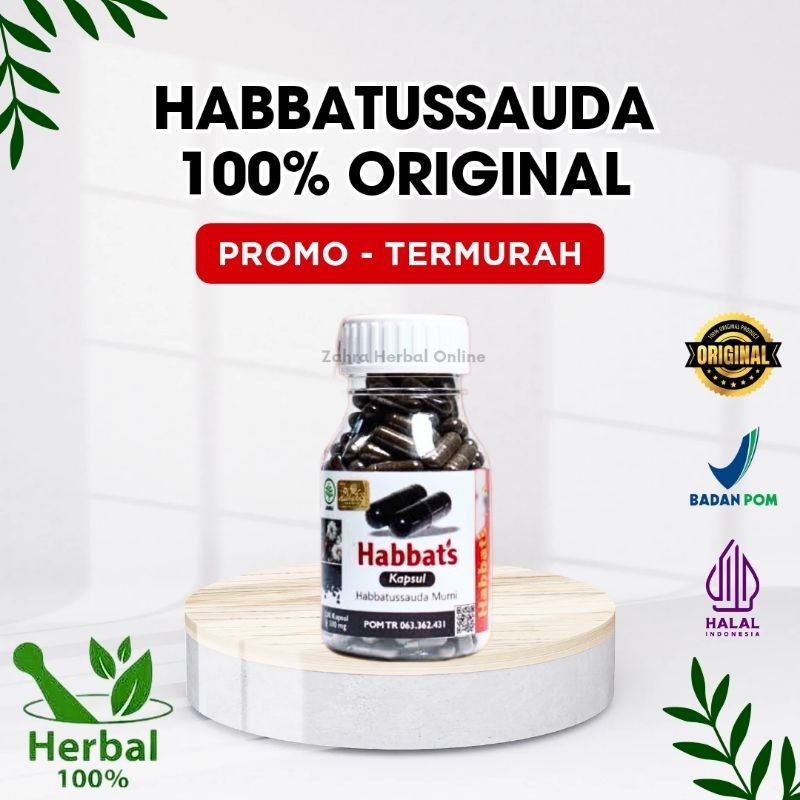 Habbatussauda Murni Habatusauda Original Asli  Isi 200 Kapsul Jinten Hitam Obat Herbal Ampuh supleme