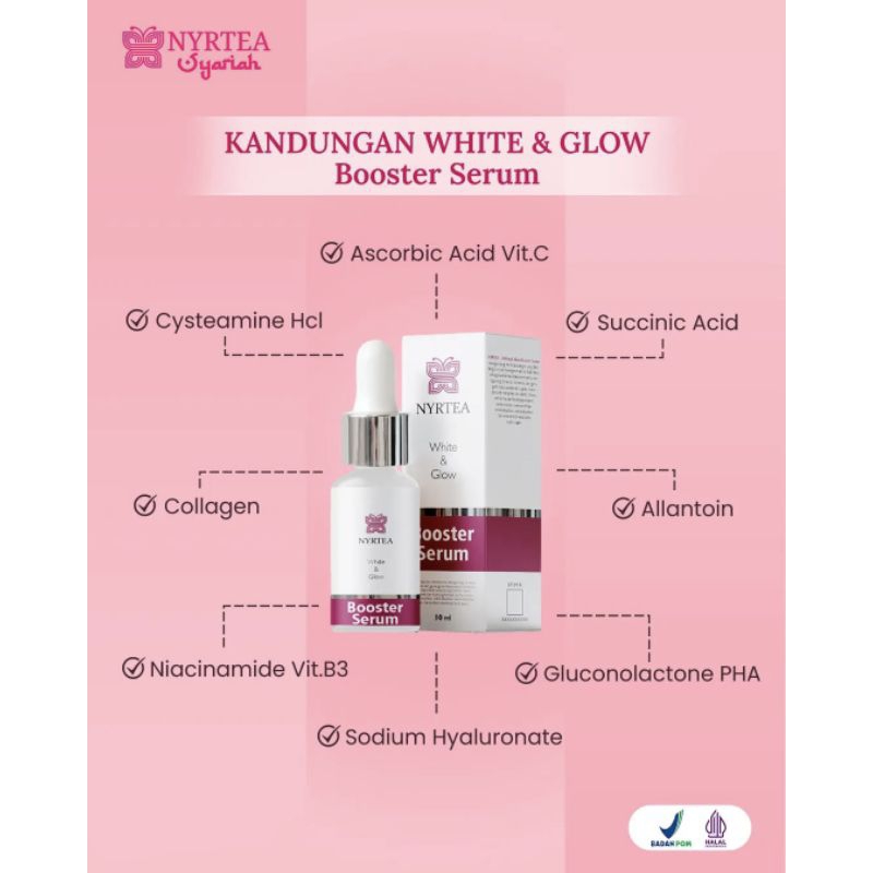 White & Glow Serum Booster dari Nyrtea 1 paket