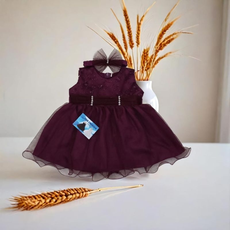 idr-dress bayi perempuan, gaun ulang tahun, gaun pesta bayi perempuan