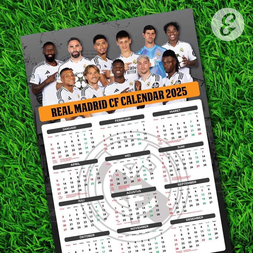 

Kalender Dinding 2025 Real Madrid