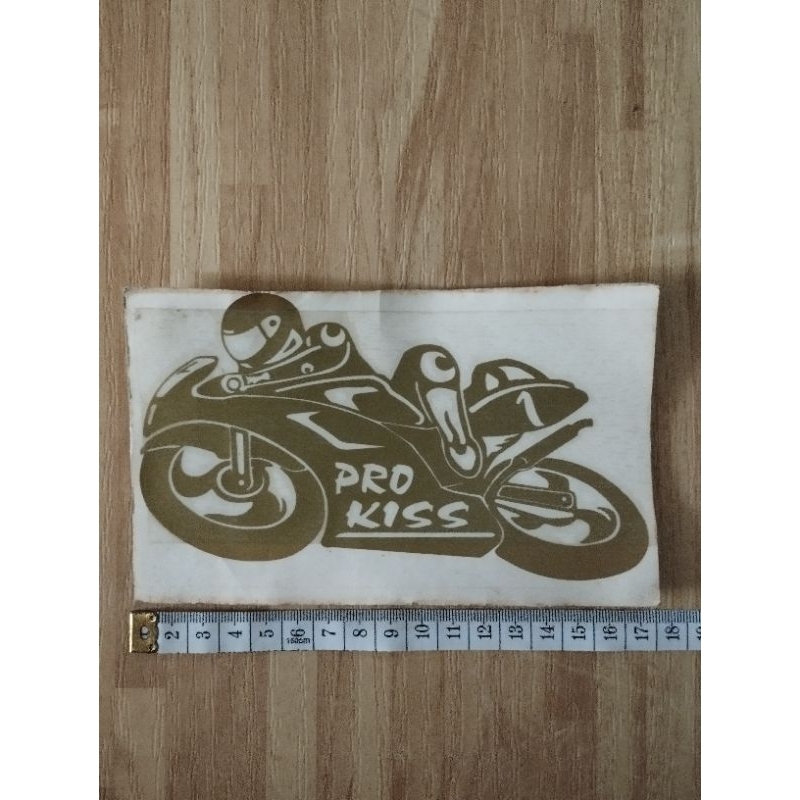 STIKER LAWAS PRO KISS RACING TEAM GOLD