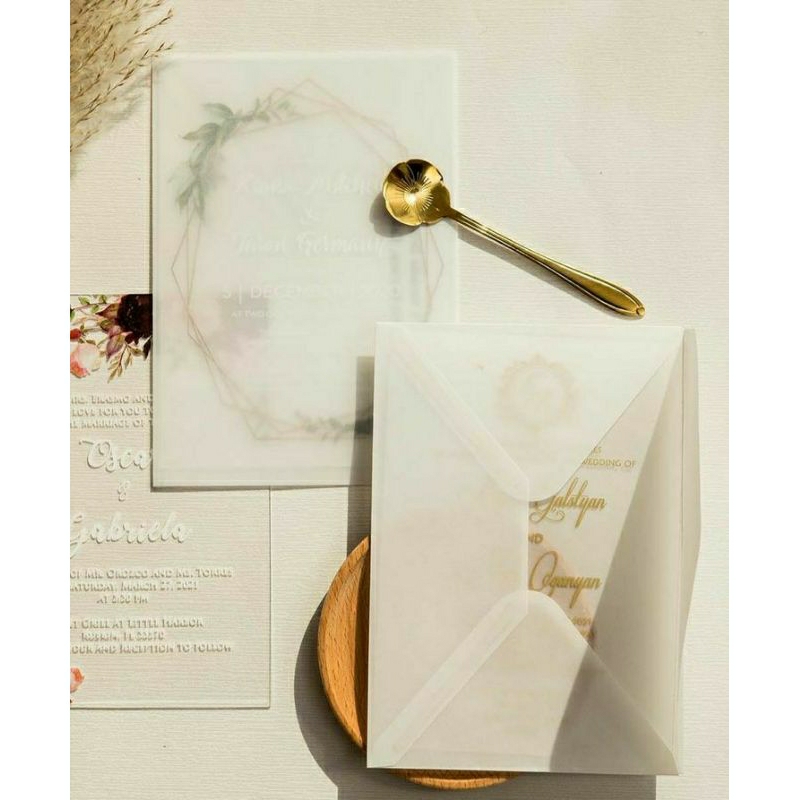 

Ready Amplop Kalkir Polos Velum Paper Translucent ukuran 13,5 x 18,5 cm