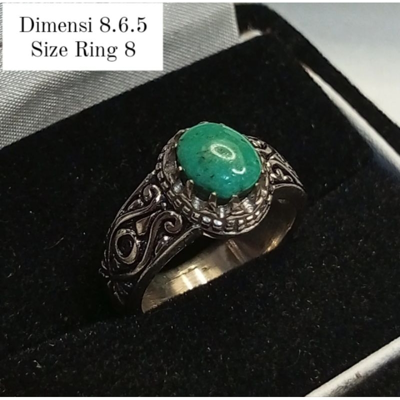 Cincin Pirus Persia Hijau Tosca Minion Antik