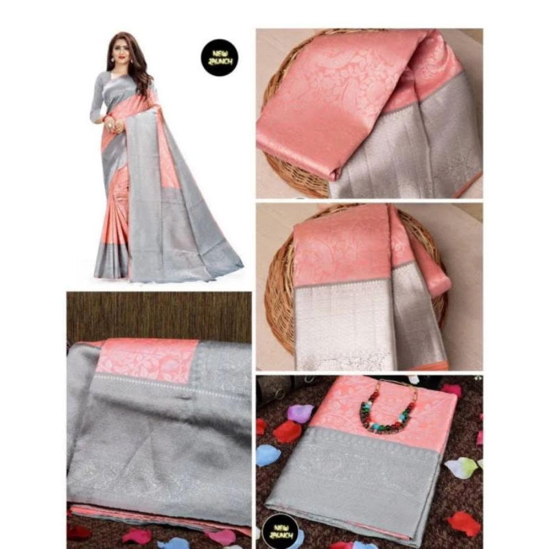 Hand Embroidered Saree in Teal purple / Saree india