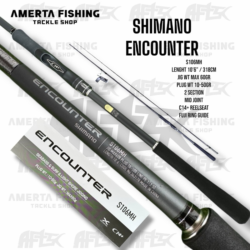 JORAN SHIMANO ENCOUNTER GARANSI RESMI SHIMANO 1 TAHUN / joran light shore jigging / seabass rod / su