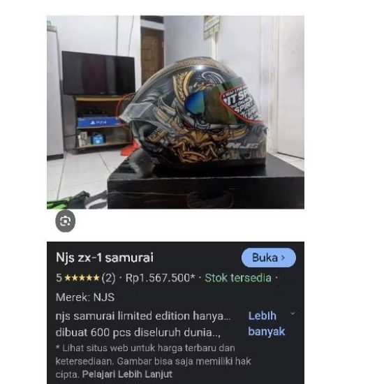 Helm Njs zx1 Samurai limited edition second