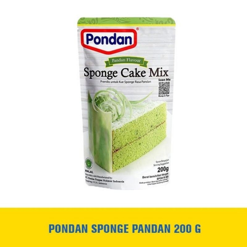 

Pondan Sponge Cake Mix Pandan 200gr