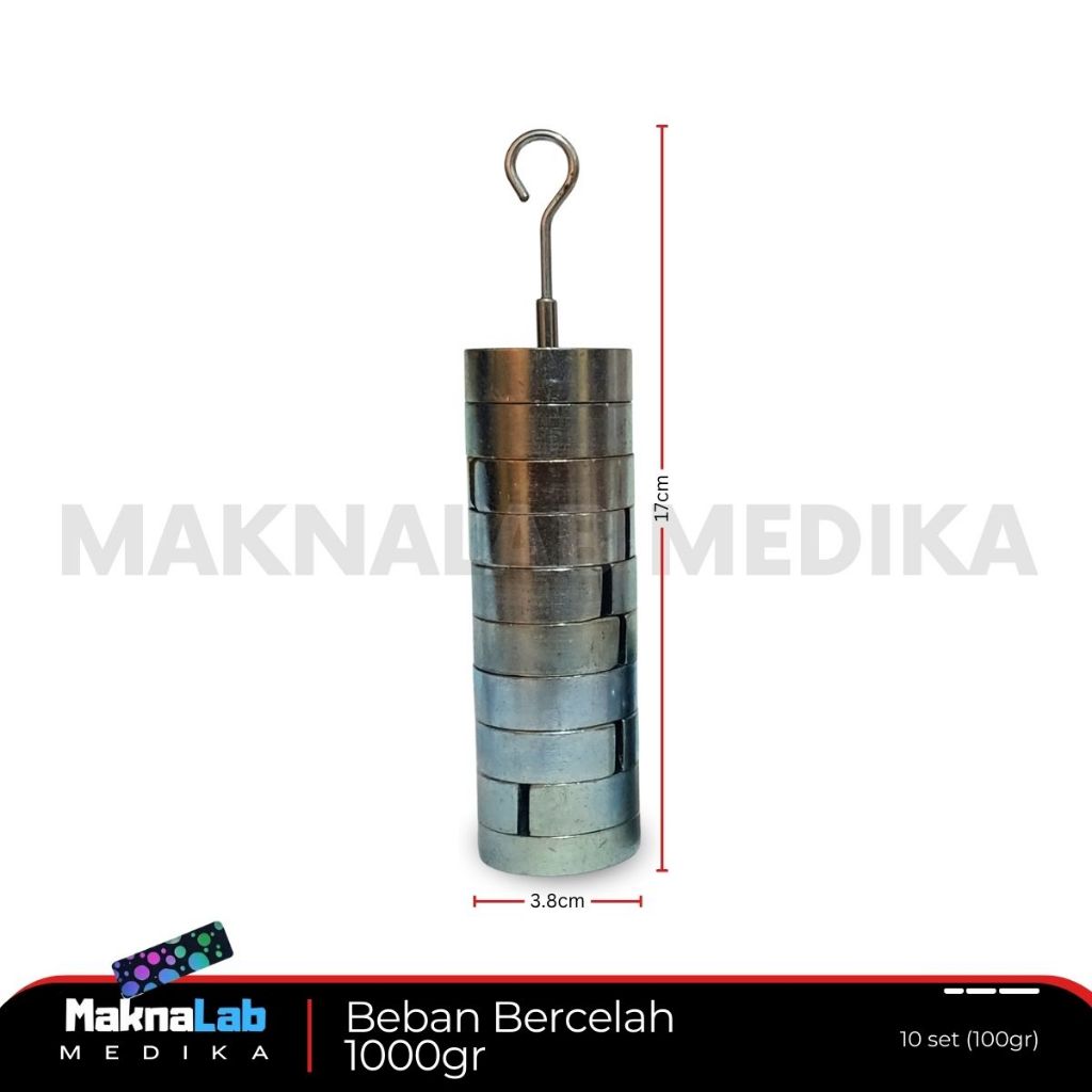 Beban Bercelah 1000Gr Dengan Penggantung Beban L Beban Celah Percobaan Fisika 1000 Gram