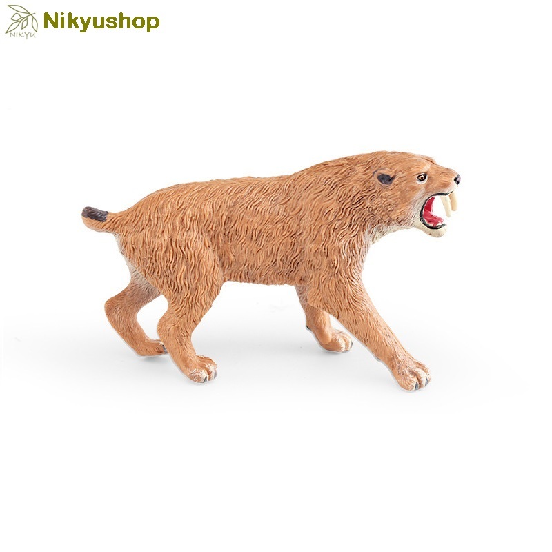[Nikyushop] Mainan Edukasi Pajangan Figure Hewan Harimau Purba Smilodon Sabertooth Tiger