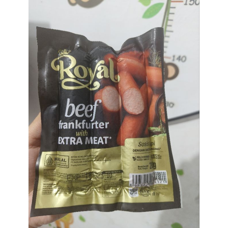 

SOSIS ROYAL BEEF / CHEESE FRANKFURTER EXTRA MEET 200 GRAM