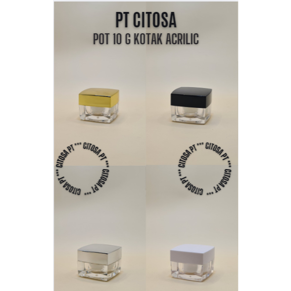 Pot Acrilic 10 Gr Kotak / Pot Cream / Pot Acrilic / Cosmetic / Pot / Cream Wajah / Pot 10 Gr