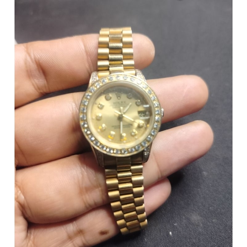 jam tangan rolex dat just otomatic ledies Bekas