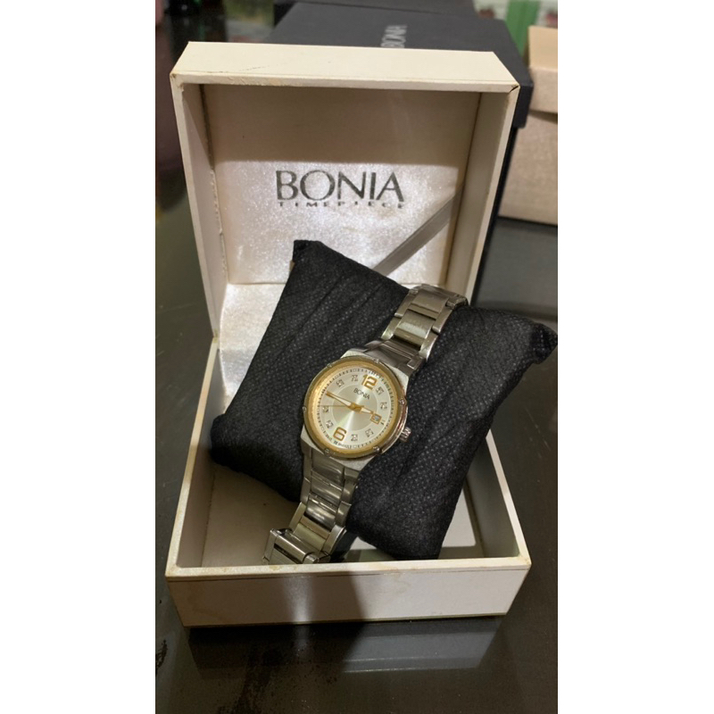 PRELOVED JAM TANGAN BONIA SILVER 100% ORIGINAL