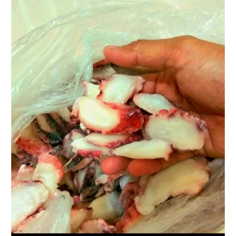 

GURITA MERAH PREMIUM SLICE BK (DOMINAN TENTAKEL SLICE TIPIS) KEMASAN 500GRM