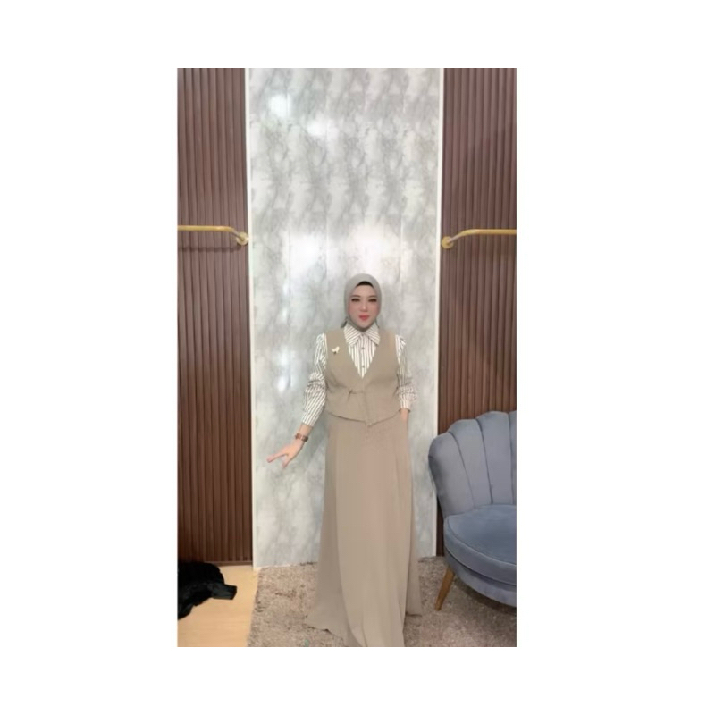 (Preloved) DRESS INCLUDE VEST BY BELLALUNA BUTIK