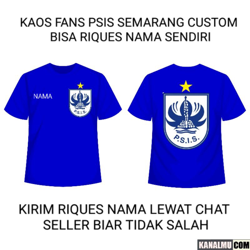 Kaos Psis Semarang// kaos logo Psis Semarang riques nama // kaos Psis club
