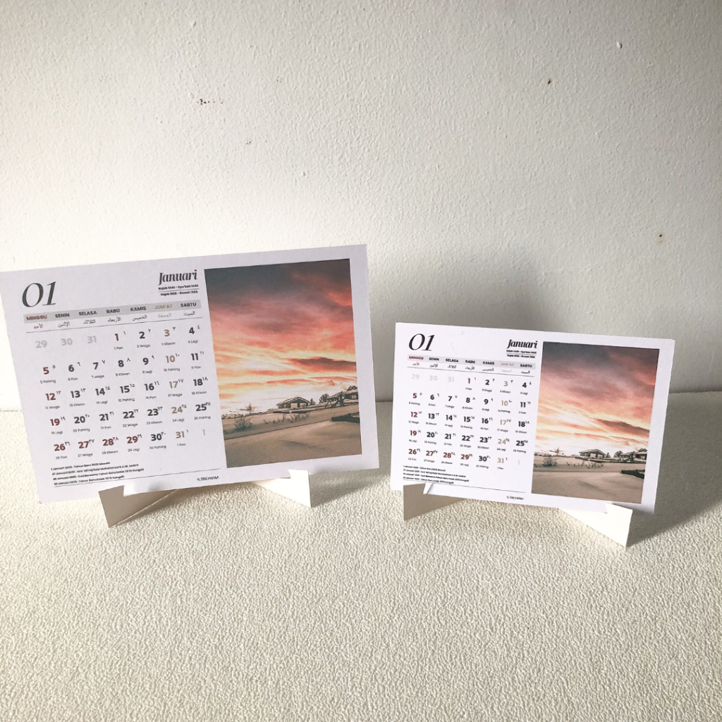 

S.TROMMA Calendar 2025 Desk Custom Photo: Kalender Meja dengan Fitur Lengkap