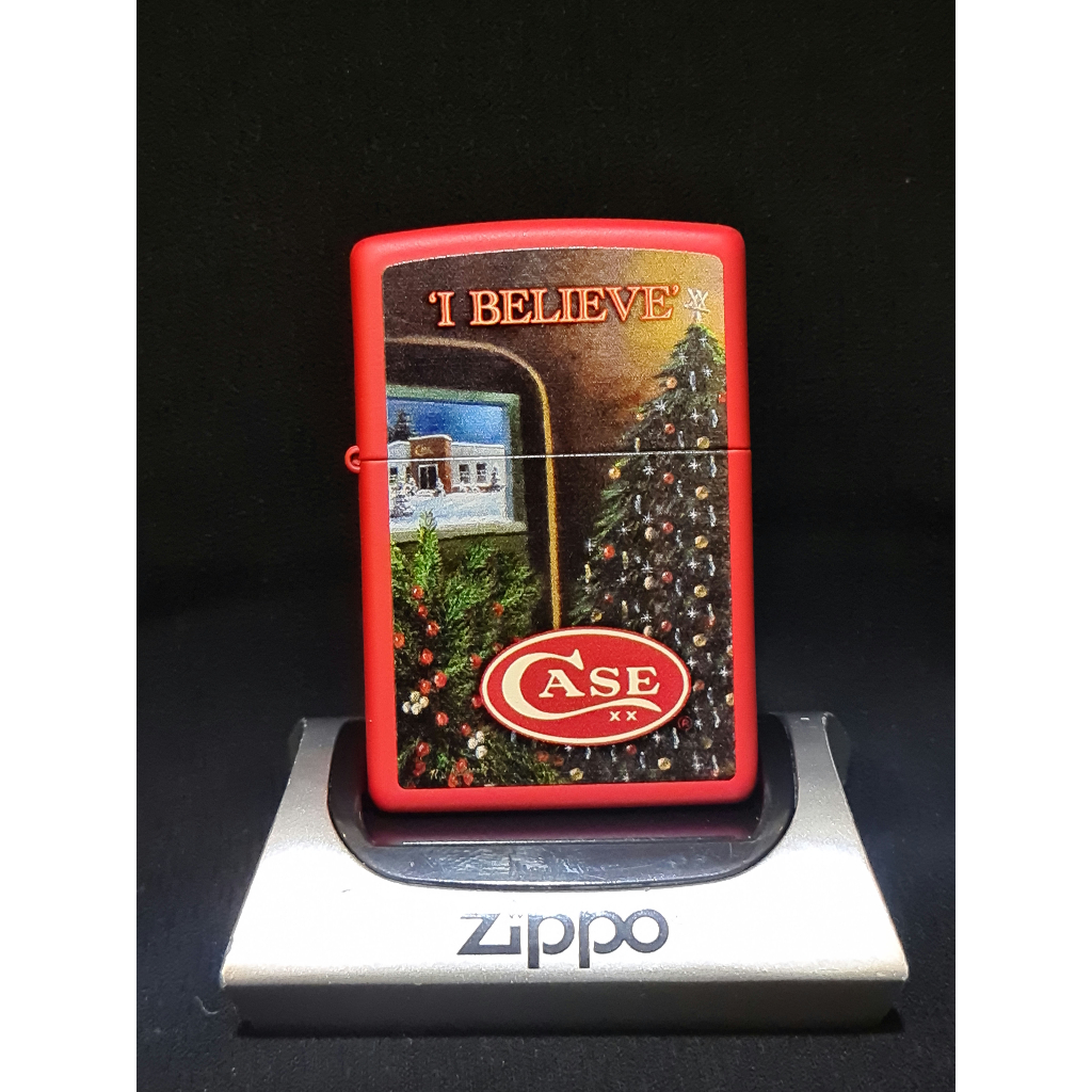 Zippo CASE I BELIEVE Red Matte Original