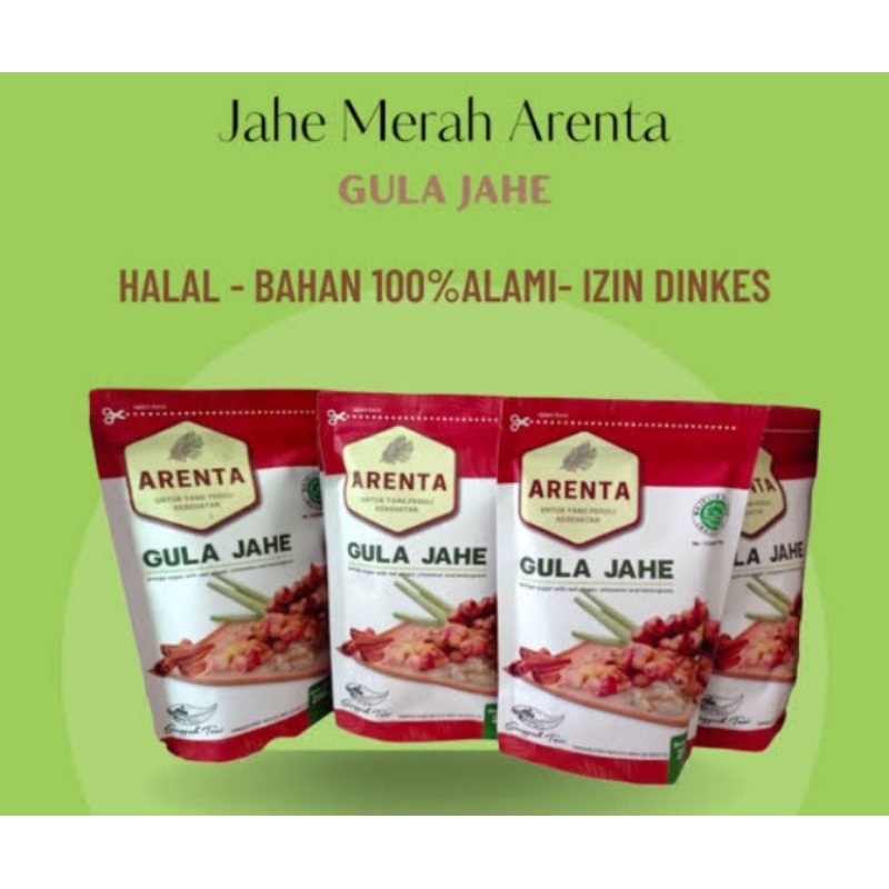 

Arenta Gula Jahe Merah Halal - Bahan 100% Alami