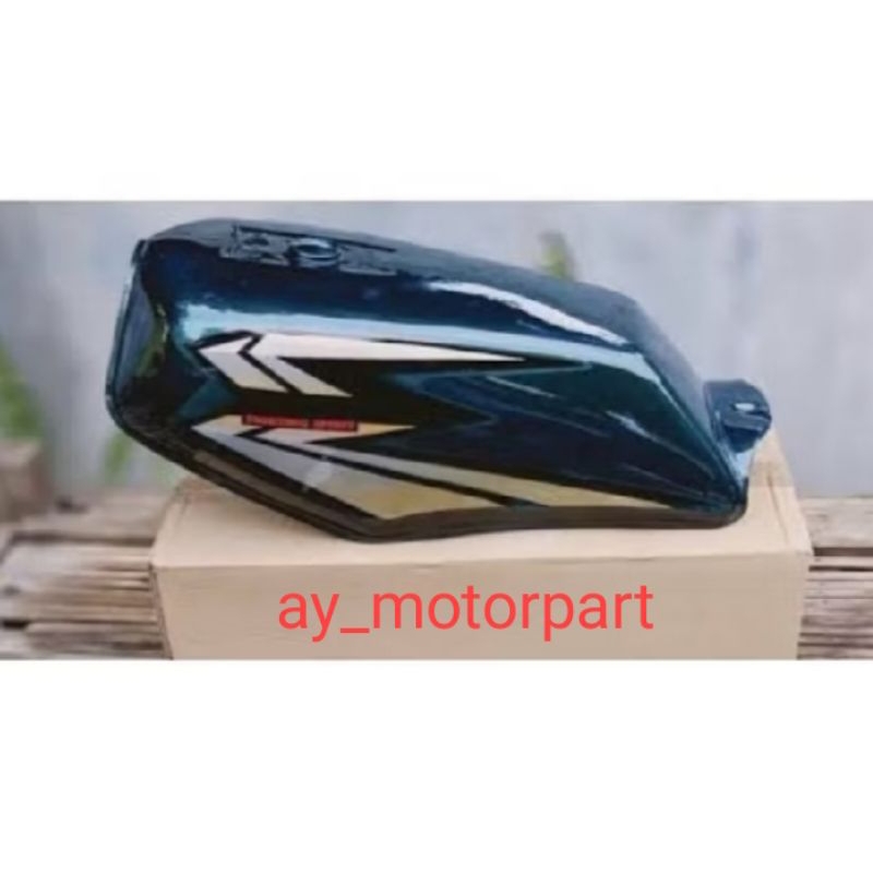cover tangki Yamaha Rx King warna hijau botol cat striping 2002