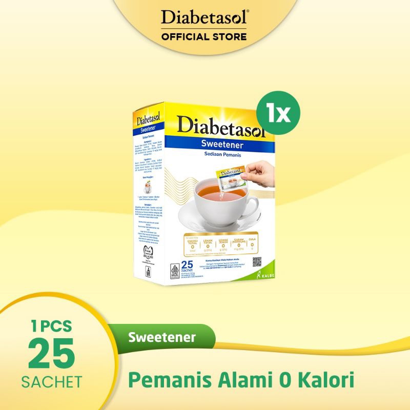 

Diabetesol sweetener 20pc Pemanis Alami 0 Kalori Gula untuk Diabet Diabetes Gula Rendah Kalori