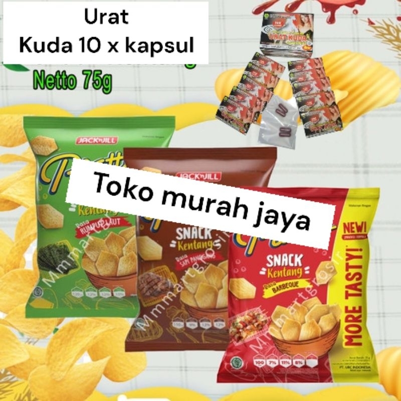 

Snack Kentang Barbeque Potongan Urat 10 x kapsul