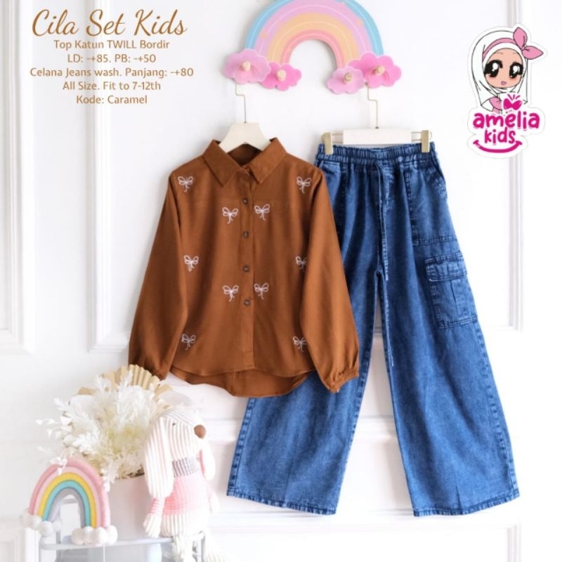 cila set kids ORI Amelia kids// set anak perempuan