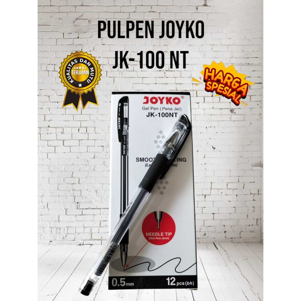 

Gel Pen Pulpen Pena Joyko JK-100 Black 0.5 mm/pen Joyko