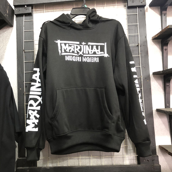 Jumper Hoodie Marjinal Negri Ngeri Hoodie Hitam Casual Pullover Bahan Black Cotton Fleece | READY ST