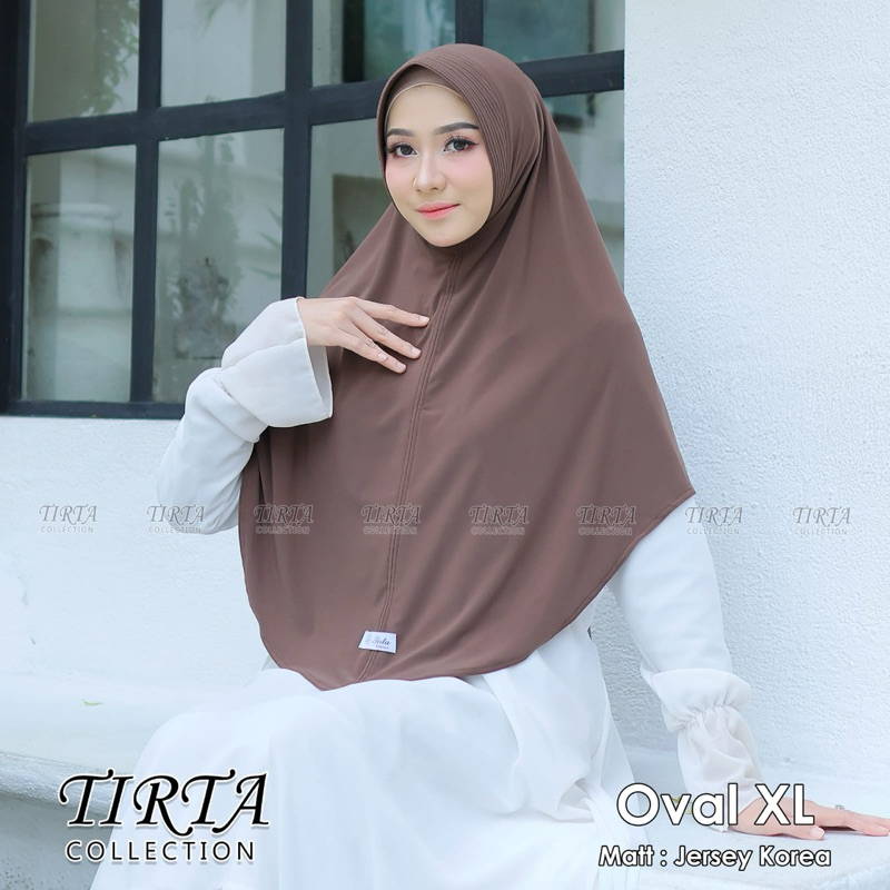 TIRTA-Daily hijab instan jilba bergo per oval jersey korea terbaru by Tirta collection