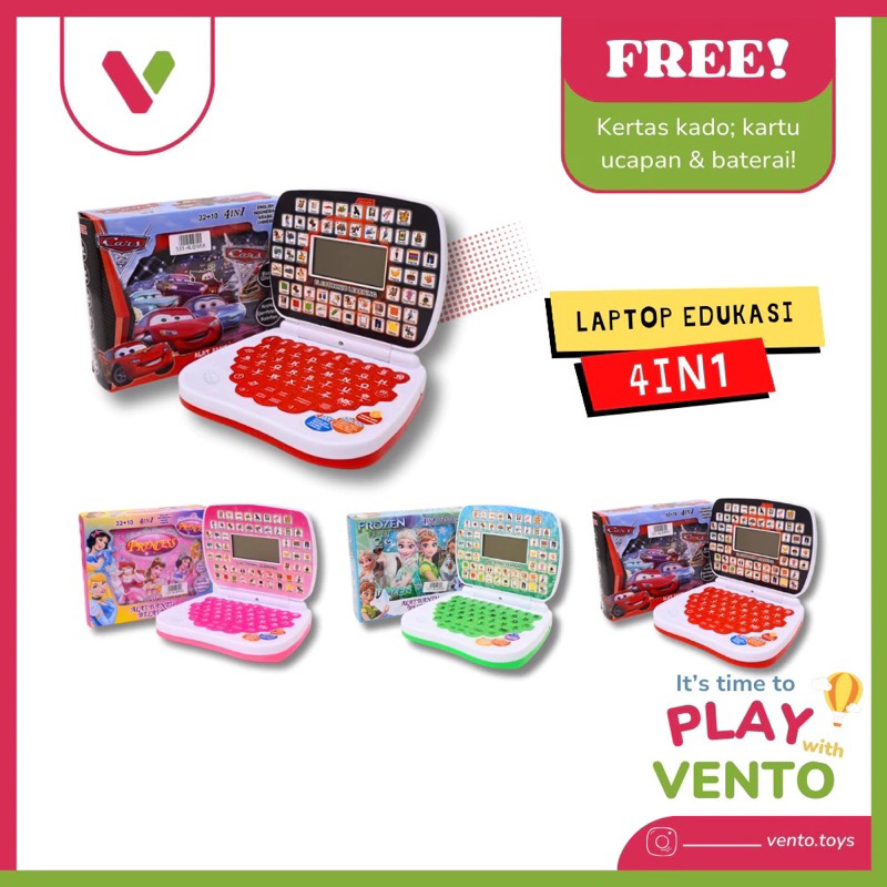 Mainan Murah || Laptop 4 Bahasa cocok untuk belajar anak