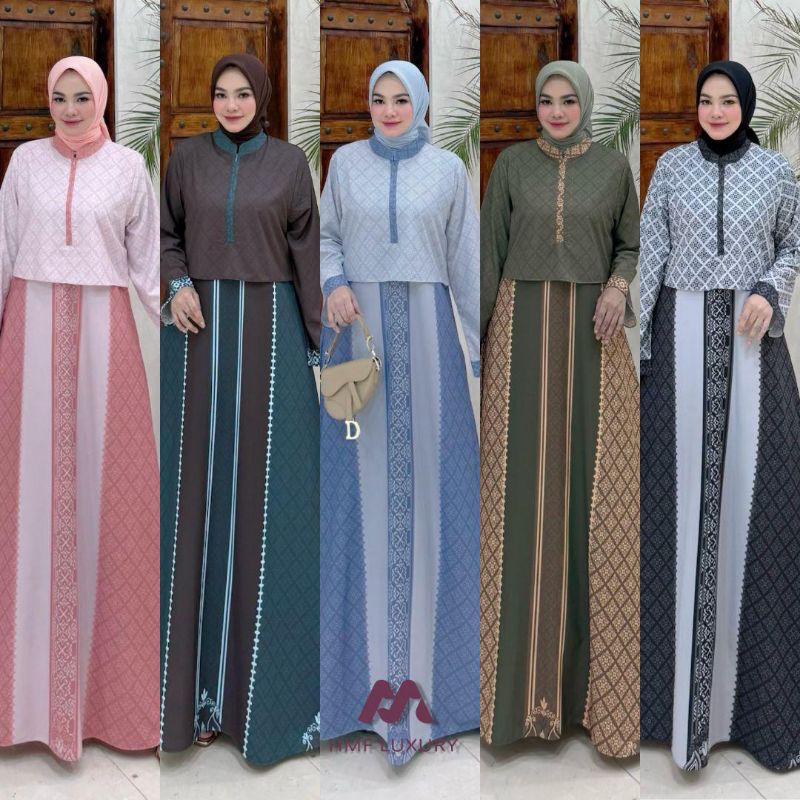 LuxuryFashion READY GAMIS DRESS WANITA GISELLA BY HMF LUXURY BEST SELLER