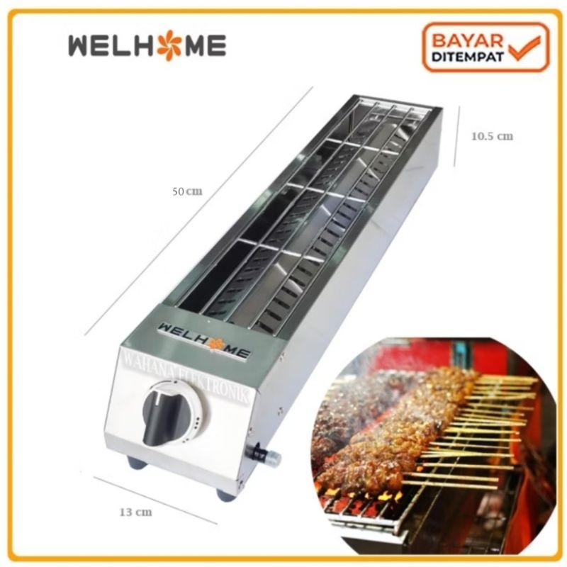 Wellhome Kompor Gas Pemanggang Sate 50cm