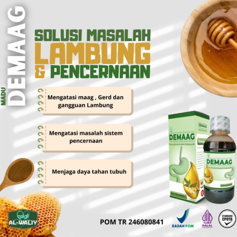 

Madu Asam Lambung naik dan Magh kronis Demaag 280gr