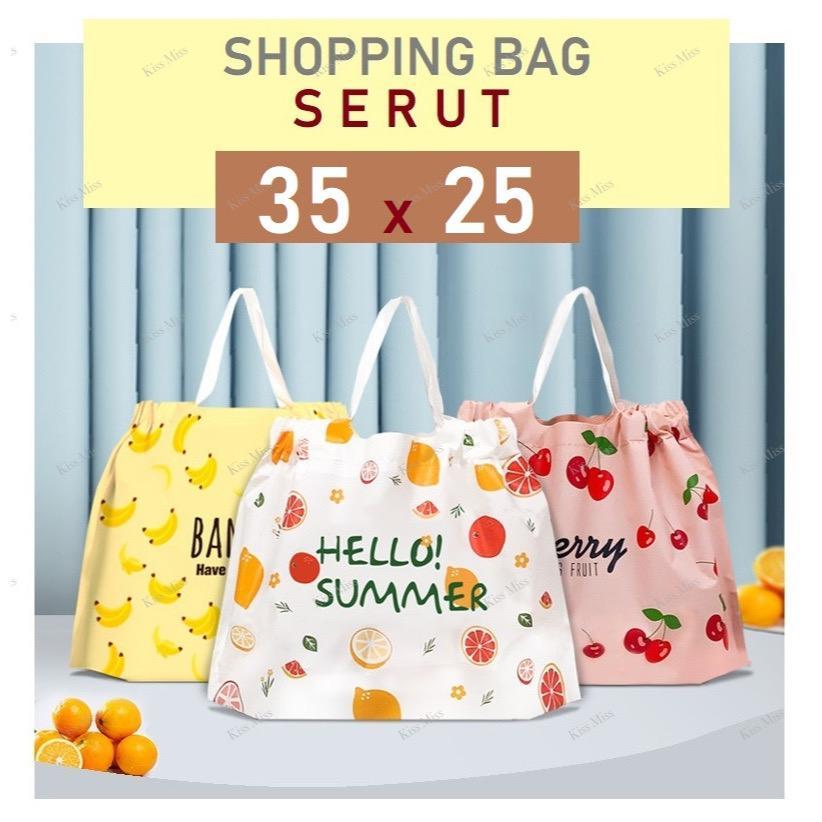 

[ , ] Shopping Bag Serut - Kantong Plastik - Goodie Bag Motif