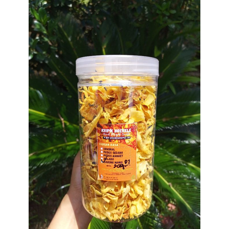 

KRIPIK BREKELE | Kemasan Toples 1000ml (±200gram) | Gurih Renyah Enak
