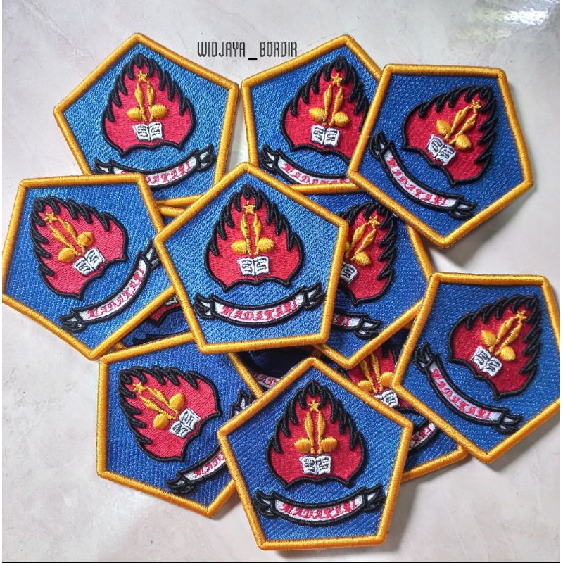 Bordir timbul logo ambalan pramuka by request Bordir ambalan costum Ambalan pramuka bordir timbul